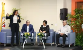 Paula Disla, Luis Beltre, Evarista Matías y Oscar Amargós, represente del PRM